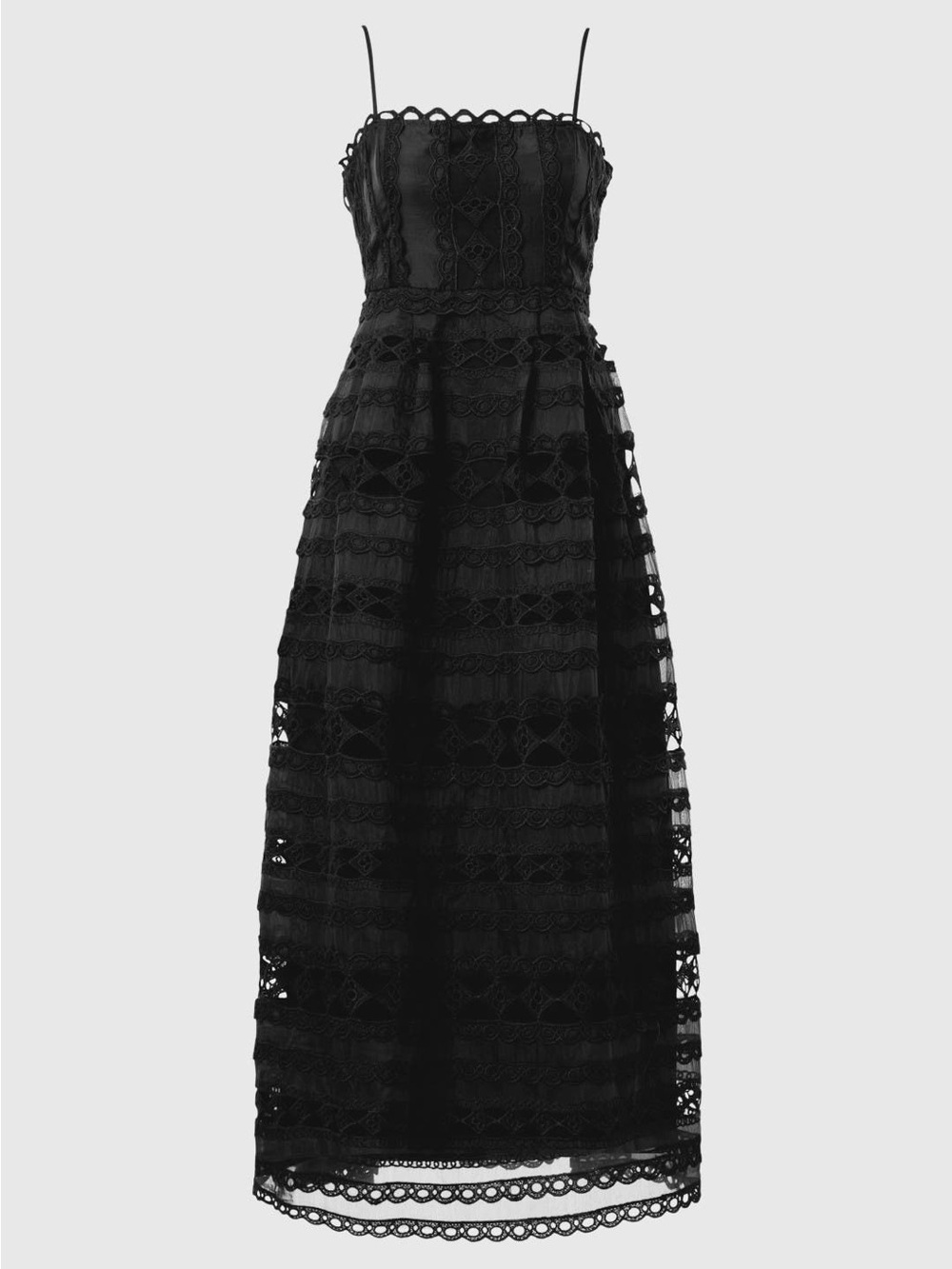 Endless Rose Black Lace Maxi Dress with Spaghetti Straps - Picture 5 of 8